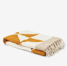 Load image into Gallery viewer, Patchwork Sun Gold/Cream - Handwoven Western Throw Blanket