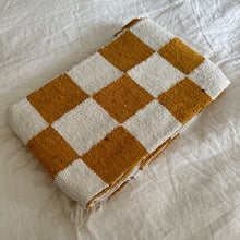Load image into Gallery viewer, Sundream Checker Throw - Gold+Cream