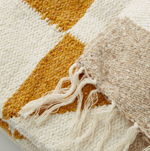 Load image into Gallery viewer, Patchwork Sun Gold/Cream - Handwoven Western Throw Blanket
