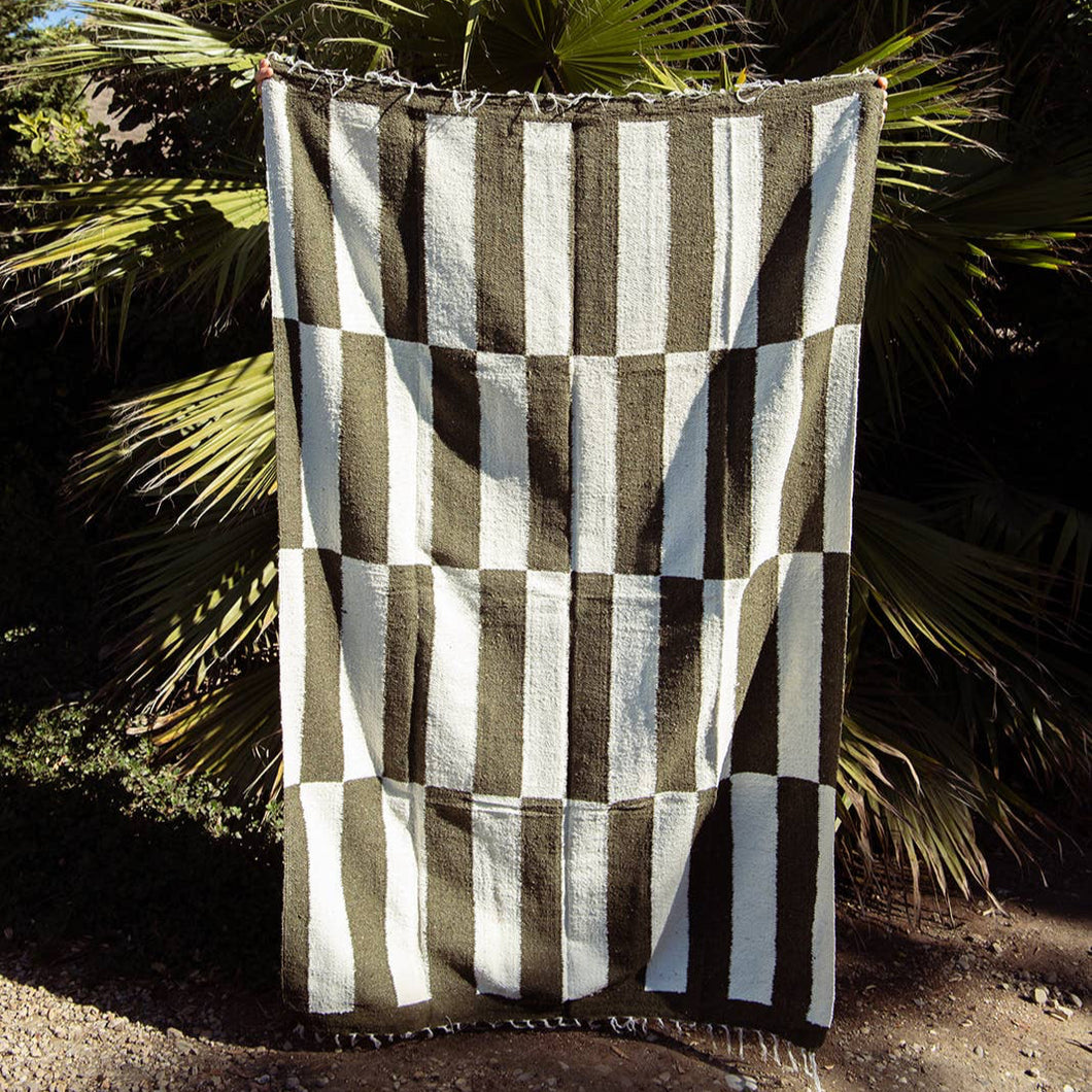 Verde Tile - Heavyweight Tile Checker Throw Blanket