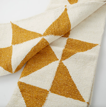 Load image into Gallery viewer, Patchwork Sun Gold/Cream - Handwoven Western Throw Blanket
